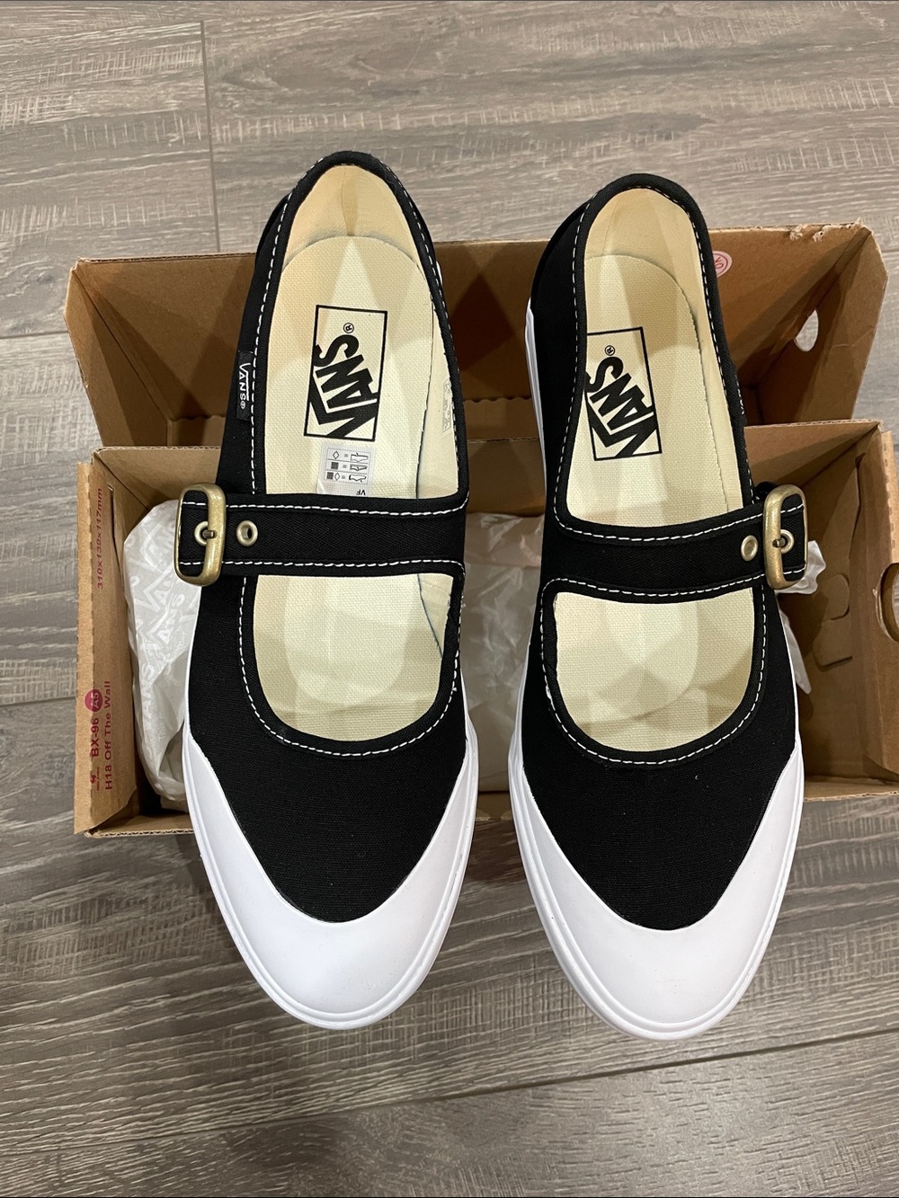 Vans Black Mary Jane Canvas Sneakers